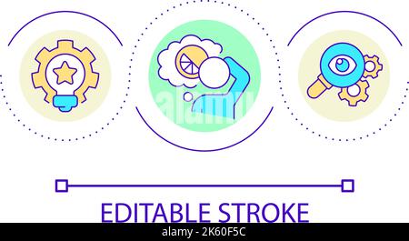 Creating own brand loop concept icon Stock Vector