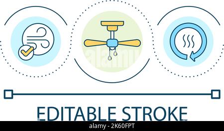 Usage ceiling fans loop concept icon Stock Vector