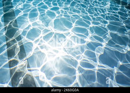 Blue ripped water in swimming pool Stock Photo