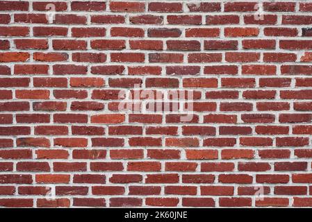 High quality background of a red brick wall pattern. Stock Photo