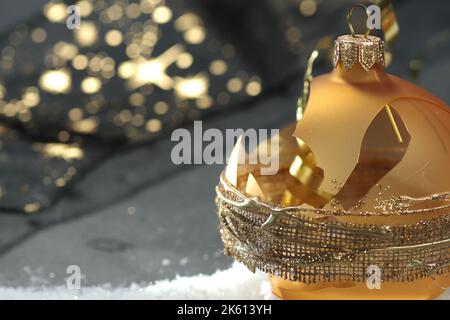 Luxury christmas  ball on abstract background. Merry Christmas time concept Stock Photo