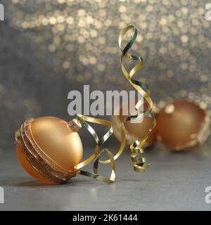 Luxury christmas  ball on abstract background. Merry Christmas time concept Stock Photo