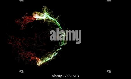3D rendering cosmic energy strings. Energy flows in the form of thin ...