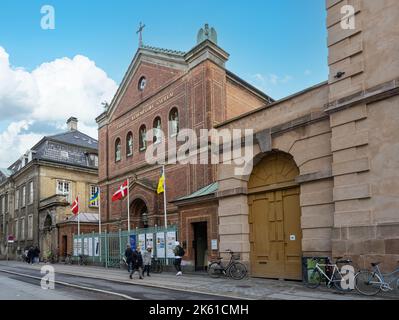 Copenhagen, Denmark. October 2022. external view of the Cathedral of Sant'Ansgario in the city center Stock Photo