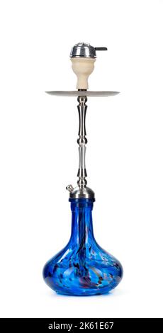 Modern hookah isolated on white background. Stock Photo