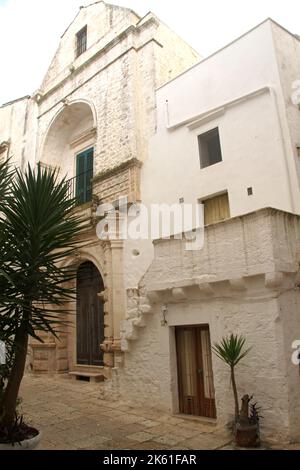 Cisternino, Puglia, Italy. Facade of beautiful building in the historical center. Stock Photo