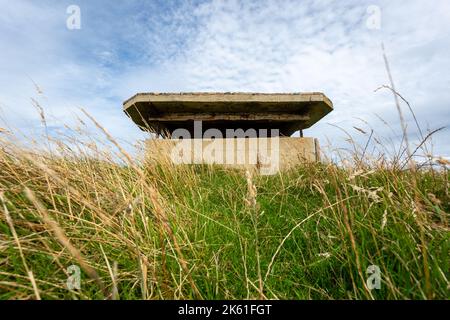 searchlight building, Hoxa Head battery, Orkney Islands, UK 2022 Stock Photo