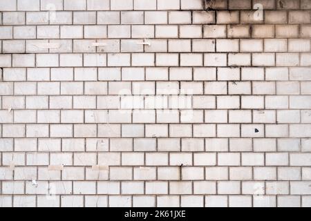 Old vintage ceramic tile wall background Stock Photo