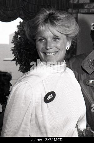 Linda Evans at the Family Feud All-Star prime time special cocktail