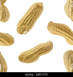 Seamless pattern of Peanuts isolated on white background Stock Photo