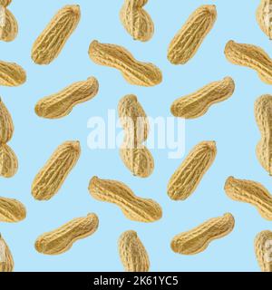 Seamless pattern of Peanuts isolated on white background Stock Photo