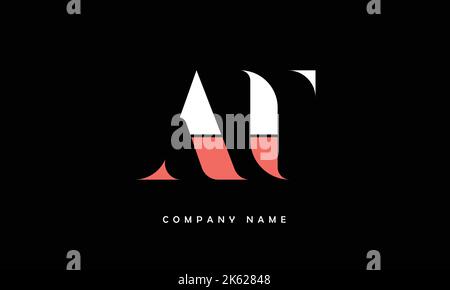 AT, TA  Abstract Letters Logo Monogram Stock Vector