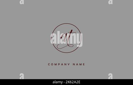 AT, TA  Abstract Letters Logo Monogram Stock Vector
