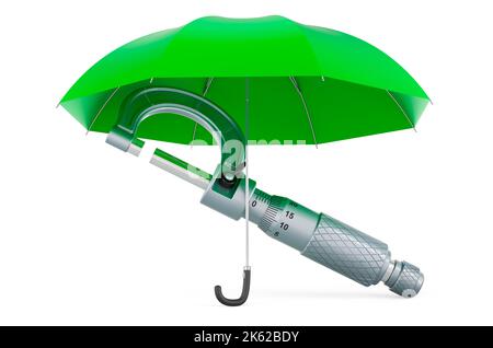 Micrometer screw gauge. 3D rendering isolated on white background Stock ...