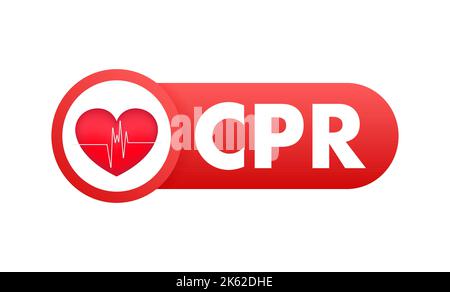 CPR Cardiopulmonary Resuscitation. Medical resuscitation. Vector stock illustration. Stock Vector
