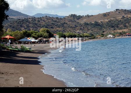 Anaxos beach,  Lesvos (Lesbos/Mitylene) . cym Stock Photo