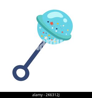 Illustration with wooden beanbags. Entertainment and developing activities for babies. Cute unisex design. Hand drawn vector illustration. Childhood, Stock Vector