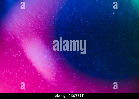 lens flare overlay bokeh light neon blue pink dark Stock Photo