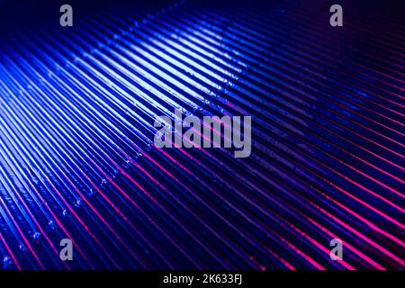 futuristic background grooved texture neon color Stock Photo