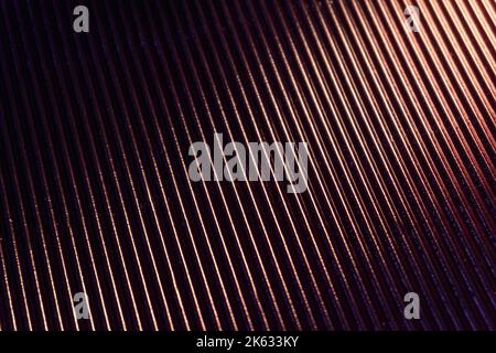 corrugated texture neon light background golden Stock Photo
