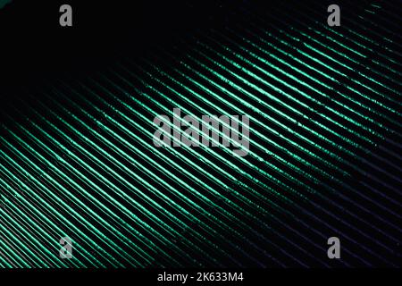 corrugated texture neon light background green Stock Photo