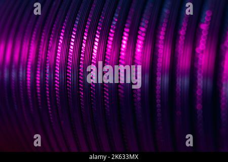 neon futuristic background ridged texture gear Stock Photo
