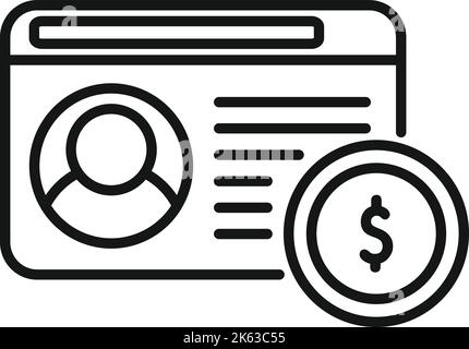 Monetization icon outline vector. Strategy monetize. Money conversion Stock Vector