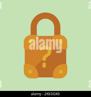 Lock password icon flat vector. Page log. Screen secure Stock Vector