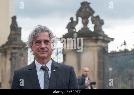 Prime minister of Slovenia Robert Golob seen before the European Political Community summit in Prague. This is the first ever meeting of a wider format of member states of European Union and other European countries across the continent. Stock Photo