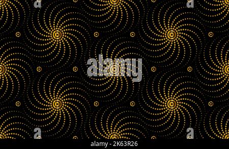 Seamless Circle gold halftone spiral pattern background. Radial speed lines in circle form. golden luxury background. Vector illustration. Starburst