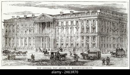General Post Office, St. Martin's Le Grand, London, England, 19th ...