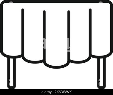 Coffee table icon outline vector. Small plastic. Wood furniture Stock Vector