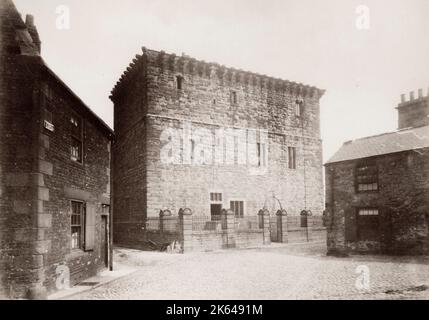 Vintage 19th century photograph: Manor Hall, Hexham, Northumerland. Stock Photo