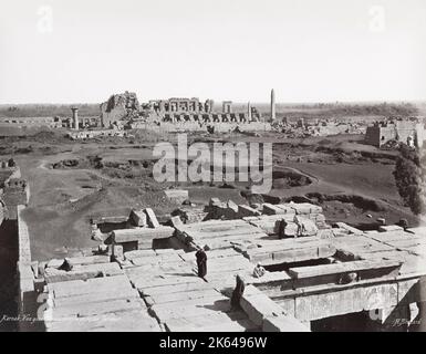 Late 19th century vintage photograph: General view of the temple, Karnak, Egypt Stock Photo