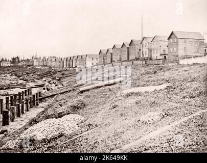 c. 1880s vintage photograph - North America - Metlakatla, British Columbia, Canada Stock Photo