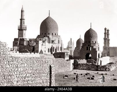 Tombs of the Caliphs, City of the Dead, Cairo, Egypt, c.1880's Stock Photo