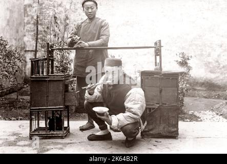 c.1890 China - Chinese types and trades - street vendor - prisoner in ...