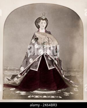 [ 1900s Japan - Japanese Empress Shoken ] — Portrait of Empress Shoken ...