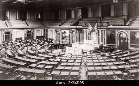 Interior of the House of Representatives, Capitol Hill, Washington DC USA Stock Photo
