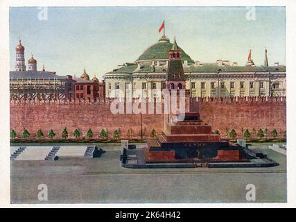 The Tomb of Lenin - Red Square, The Kremlin, Moscow, Russia. Stock Photo