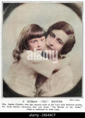 Dame Agatha Mary Clarissa nee Miller, known as Crime writer Agatha Christie (1890-1976), with her daughter Rosalind Stock Photo