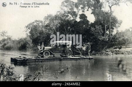 Braided Fishing Traps - Lualaba River, Kabalo / Congo (Vintage Photo B/W  ~1950s)