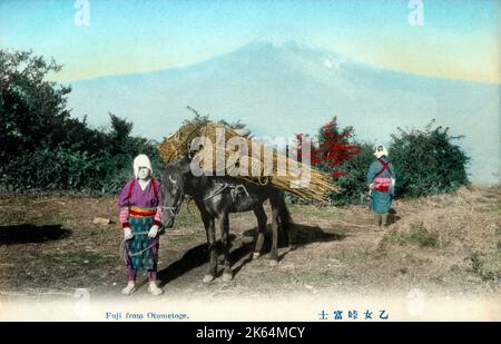 View of Mount Fuji from Otometoge (Otome Toge), Japan. Stock Photo