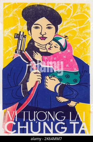 Vietnamese Patriotic Poster - 'For our Future' Stock Photo