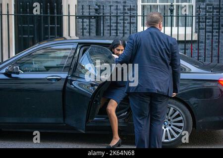 London, England, UK. 11th Oct, 2022. Secretary of State for the Home Department SUELLA BRAVERMAN is seen outside 10 Downing Street as cabinet meet. (Credit Image: © Tayfun Salci/ZUMA Press Wire) Stock Photo