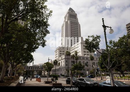 Los Angeles, USA. 11th Oct, 2022. Los Angeles City Hall. (Photo by Ted Soqui/SIPA USA) Credit: Sipa USA/Alamy Live News Stock Photo