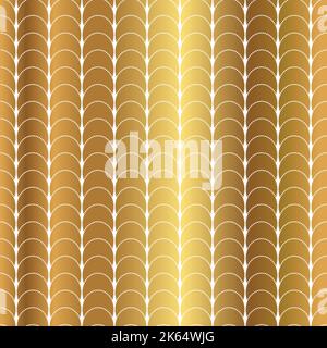 Gold Art Deco Round Geometric Pattern Stock Vector