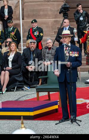 The Duke of Edinburg or Prince Philip in Toronto, Canada, 27 April 2013. Celebration of the 200th anniversary of the battle of york Stock Photo