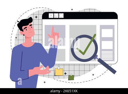 Man with digital document Stock Vector