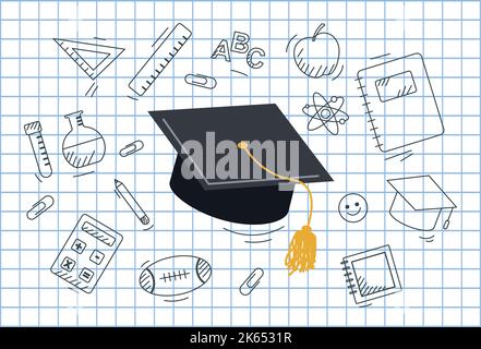 Student cap concept Stock Vector